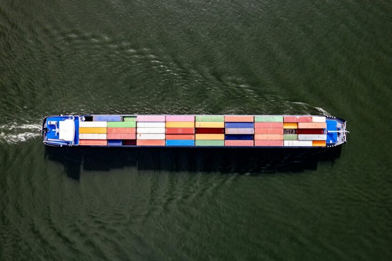 Cargo ship representing international trade and foreign exchange
