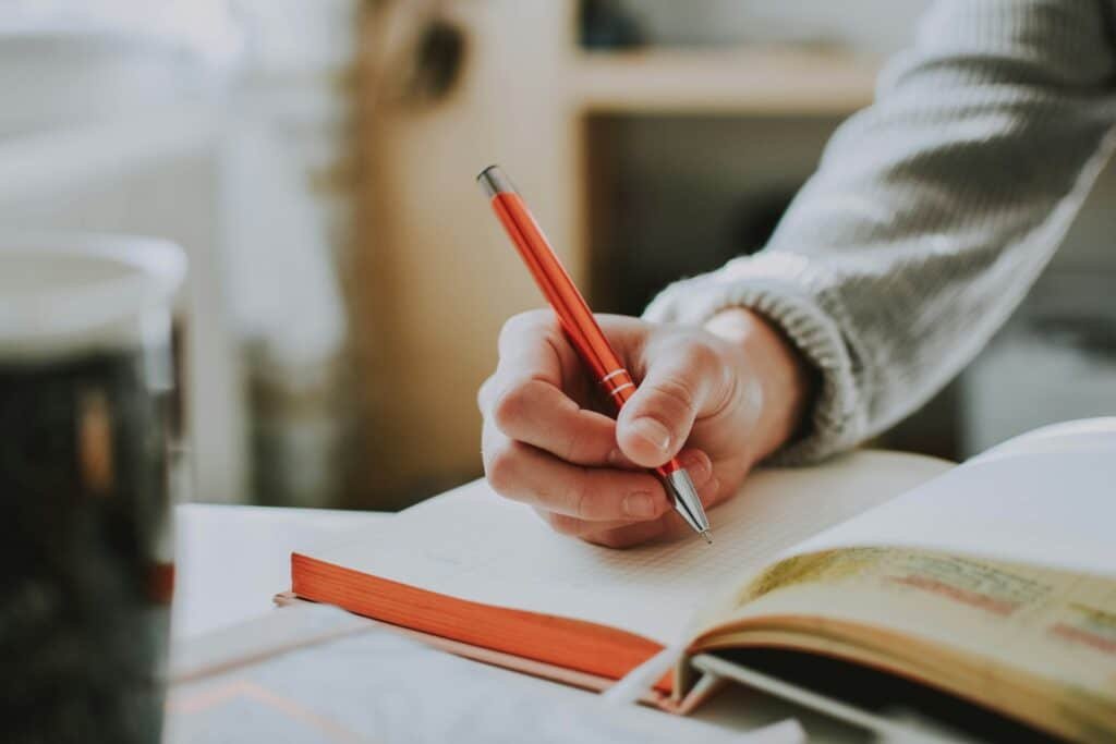Notebook and study materials for learning money skills