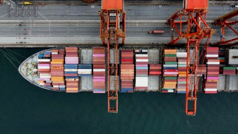 Port and global connectivity representing access to money