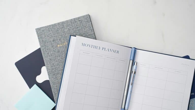 Notebook representing long-term retirement planning