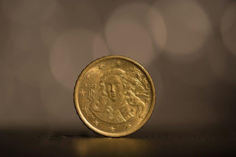 Antique coins representing historical monetary convertibility